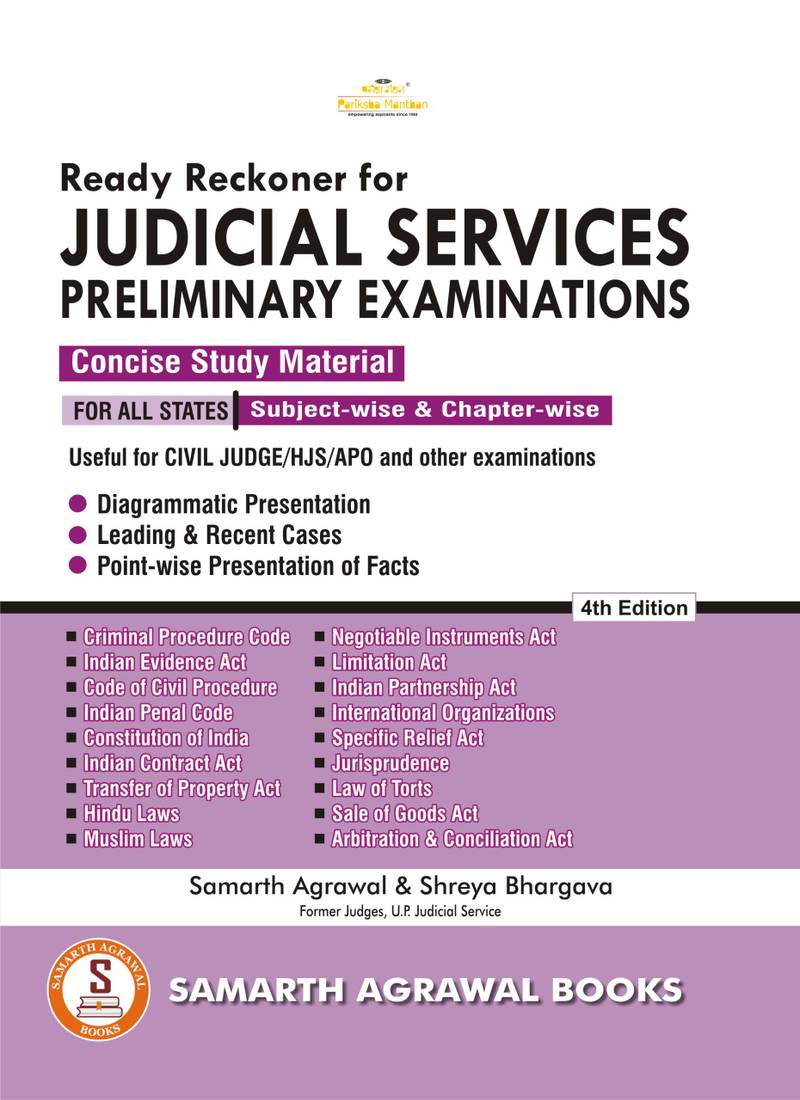Ready Reckoner for Judicial Services Preliminary Examinations