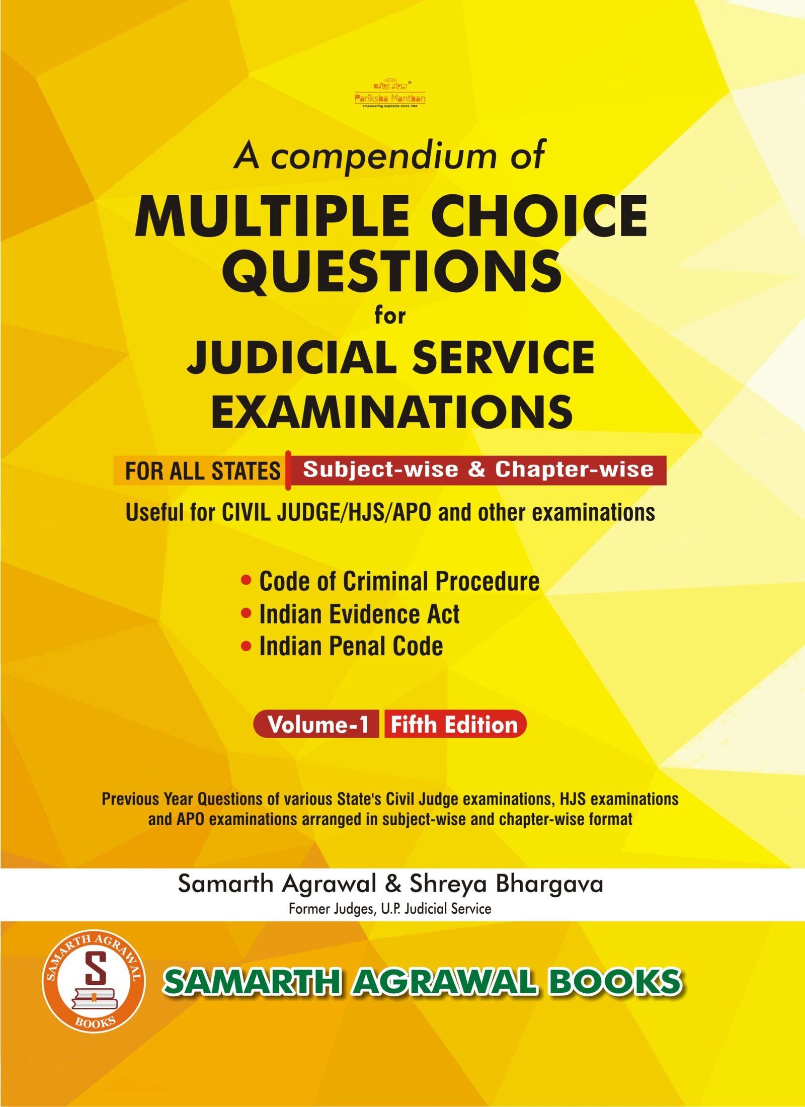 Compendium of Multiple Choice Questions for Judicial Service Examinations: Volume 1 & 2